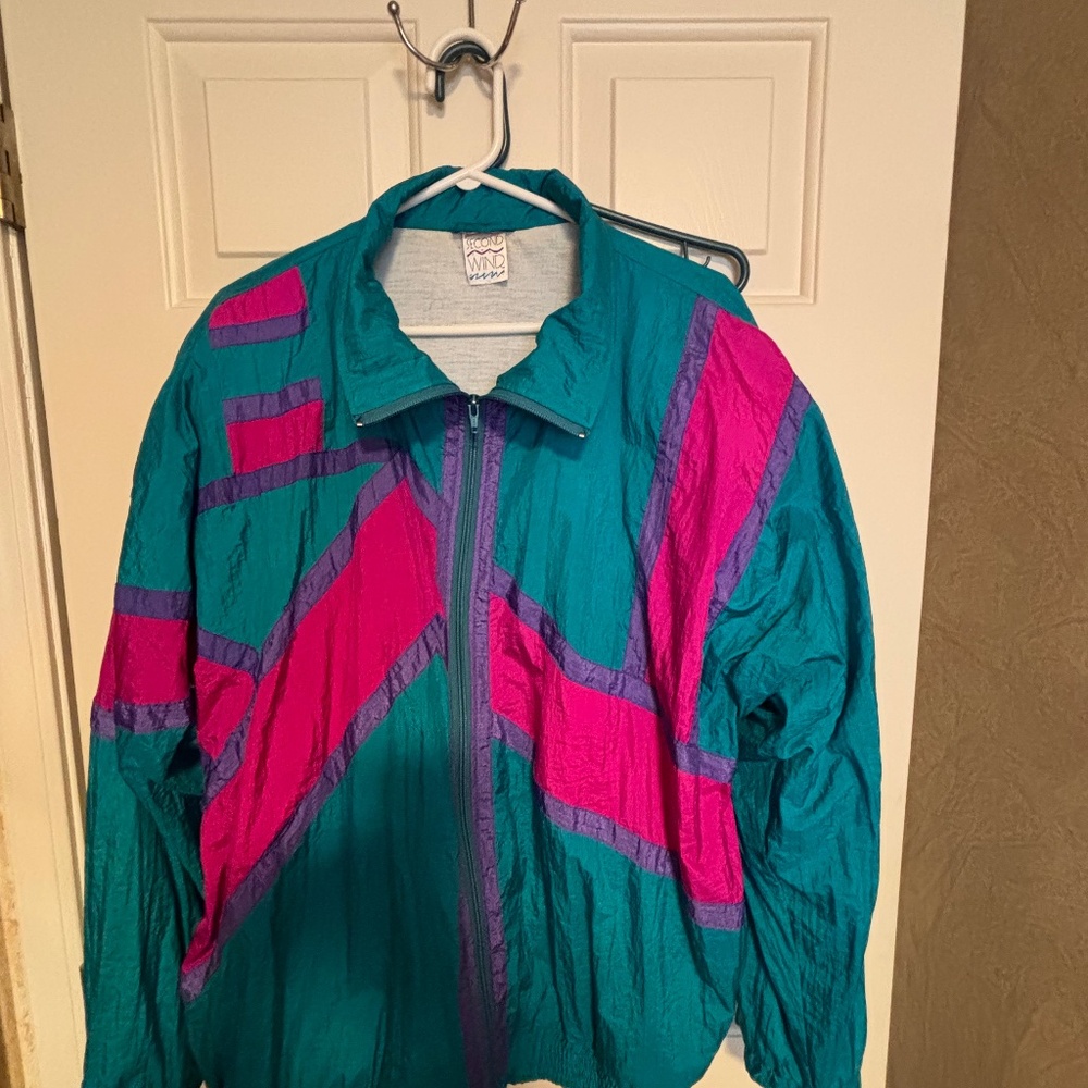 Vintage Colourful Second Wind 1980's  Men's Jacket